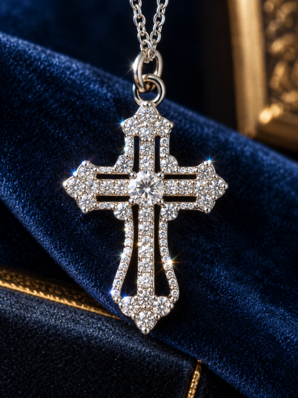 baf868aa-c74b-4adf-8c4c-655a3cf38e10 Diamond Studded Cross